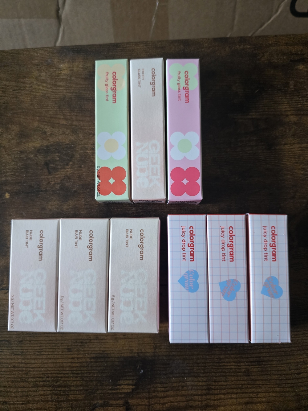 9x Colorgram Lip & Cheek Tint Collection - Pastel Packaging